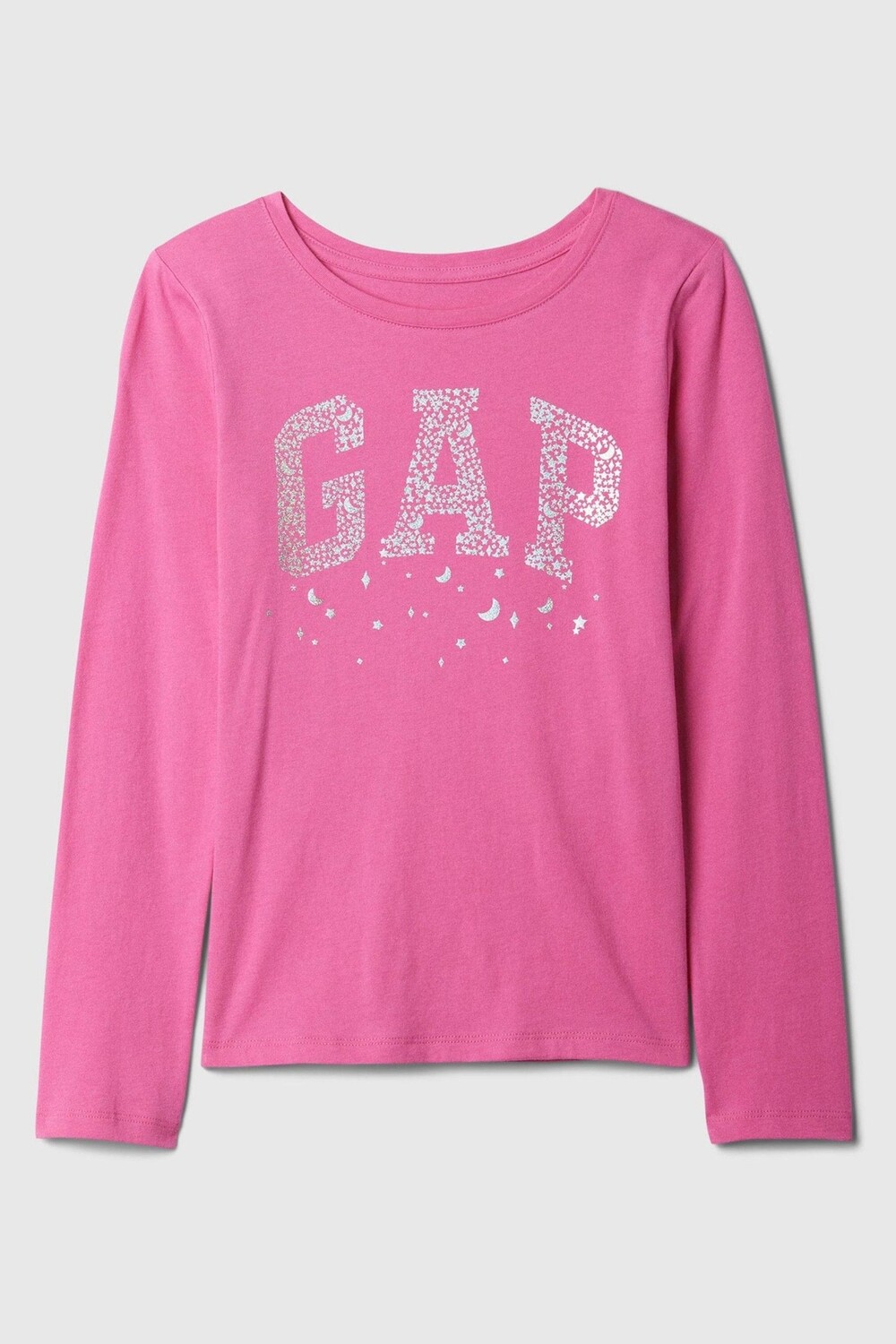 

Футболка с длинным рукавом и графическим логотипом Gap, розовый