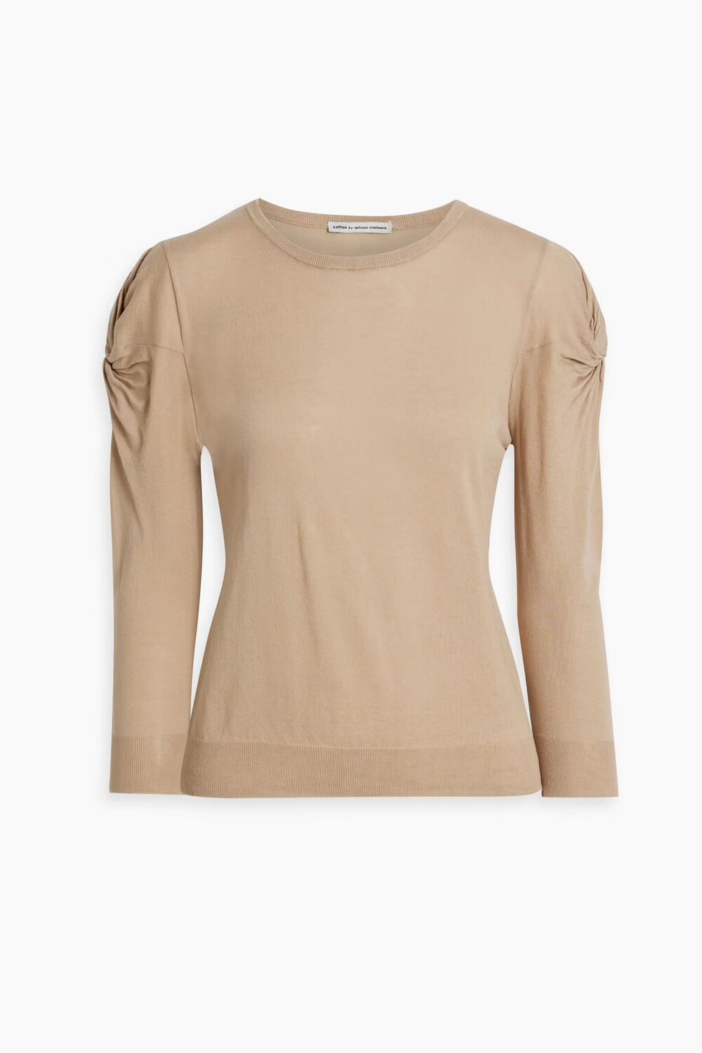 

Перекрученный хлопковый свитер Cotton By Autumn Cashmere, бежевый