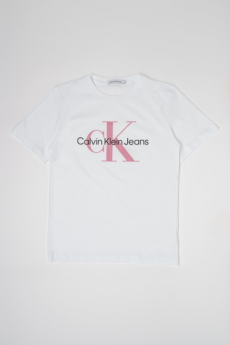 

Хлопковая футболка с логотипом Calvin Klein, белый