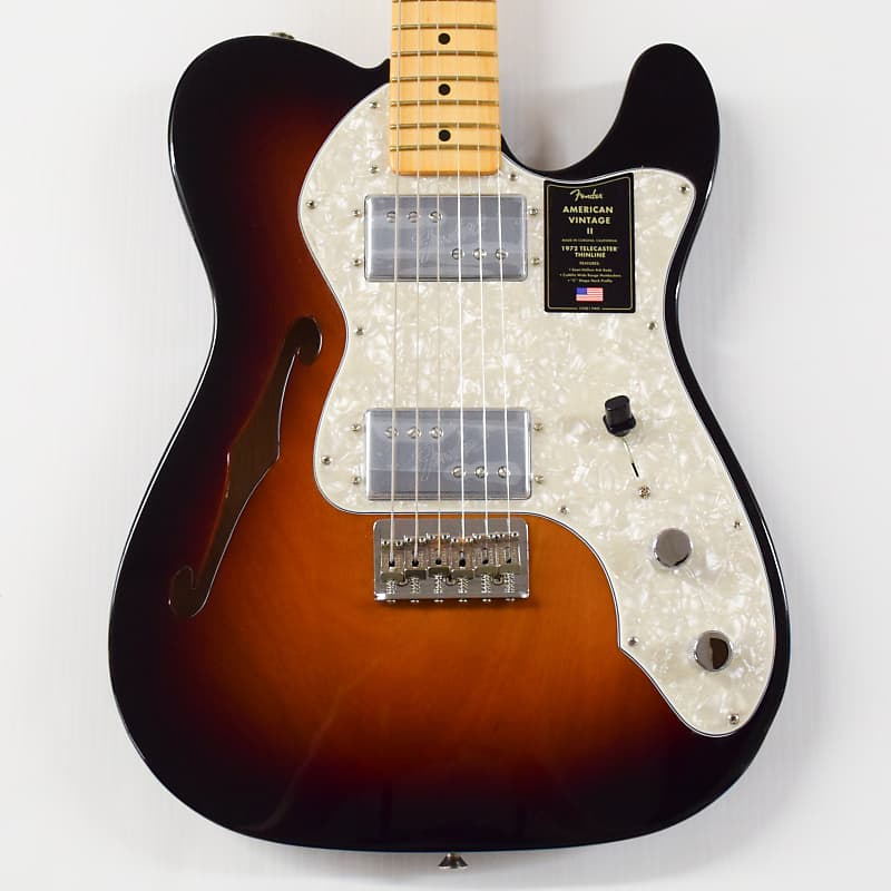 Электрогитара Fender American Vintage II 1972 Telecaster Thinline Electric Guitar - 3 Color Sunburst цена и фото