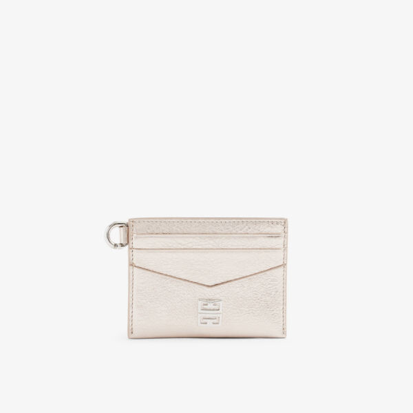 

Визитница из металлизированной кожи с пластинкой 4G Givenchy, желтый