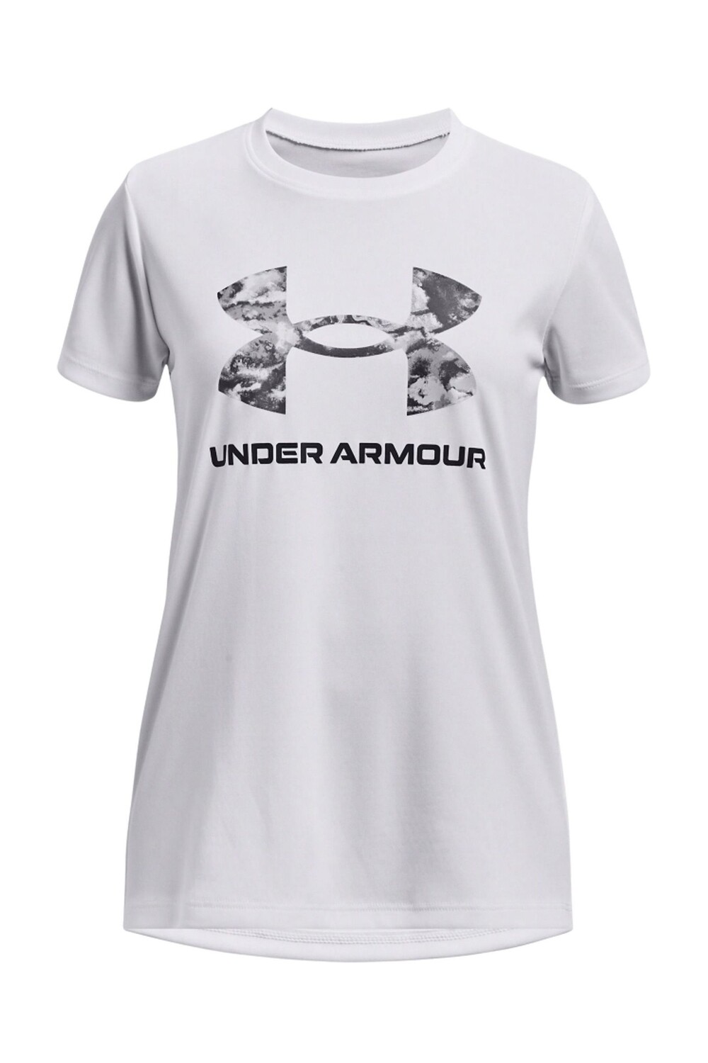 

Футболка из технического материала с принтом на рукавах Under Armour, белый
