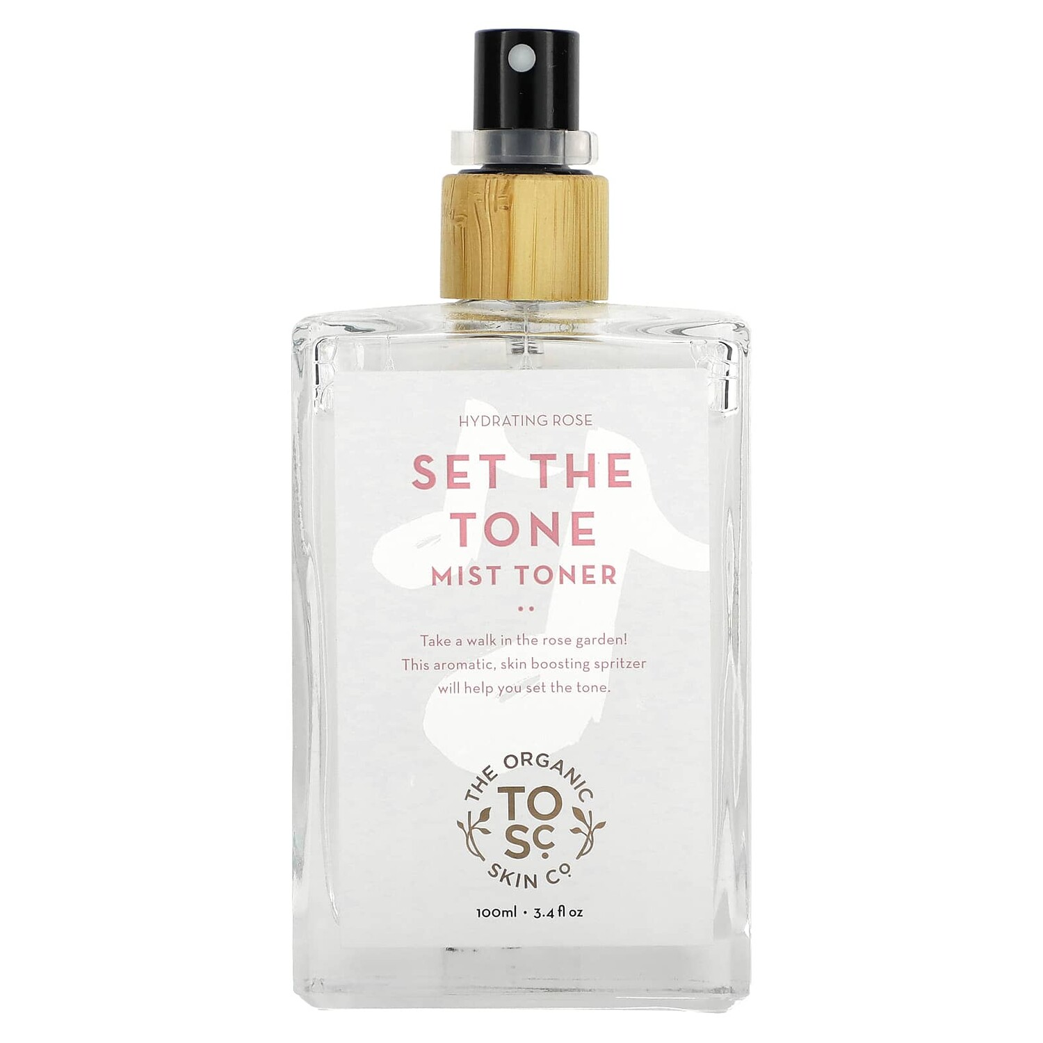 

Set The Tone, тоник-спрей, увлажняющая роза, 100 мл (3,4 жидк. Унции), The Organic Skin Co.