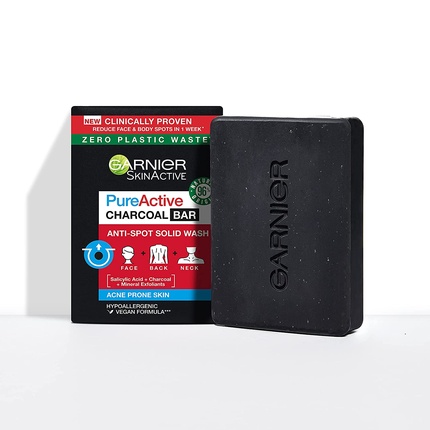 Skinactive Pure Active твердое мыло с углем 100 г, Garnier