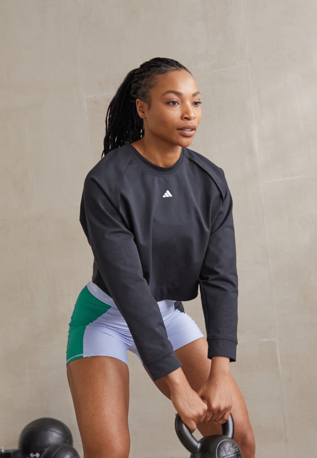 

Топ с длинными рукавами POWER COVER UP adidas Performance, цвет black white