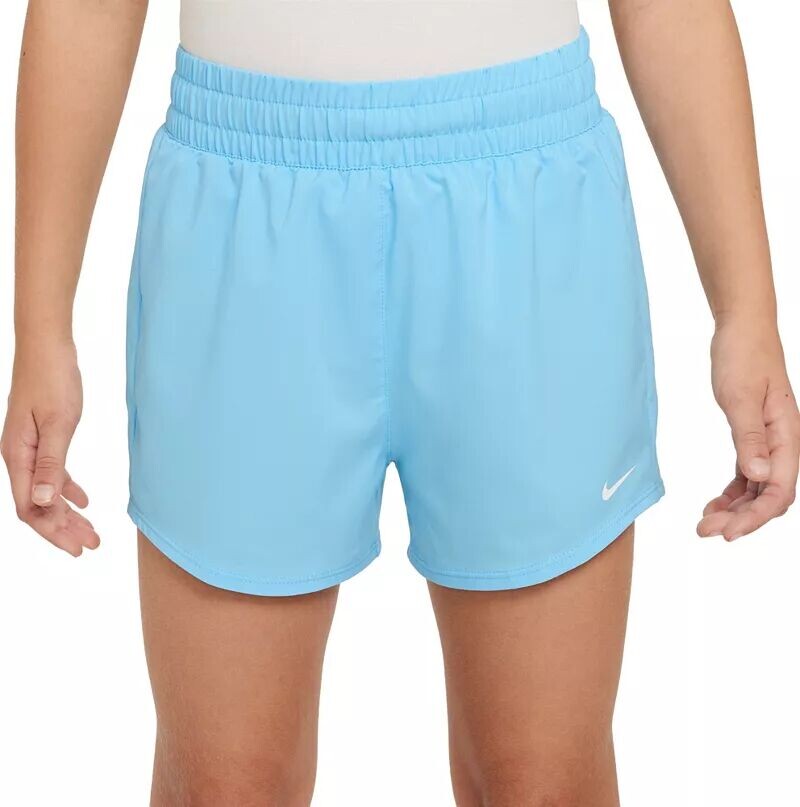 

Тканые тренировочные шорты Nike Dri-FIT One с высокой талией для девочек