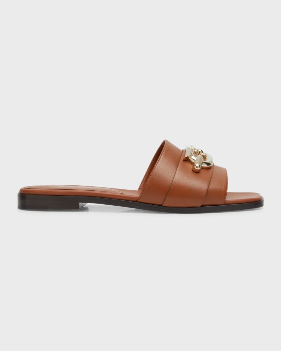 

Кожаные сандалии Priscilla с цепочками на плоской подошве Ferragamo