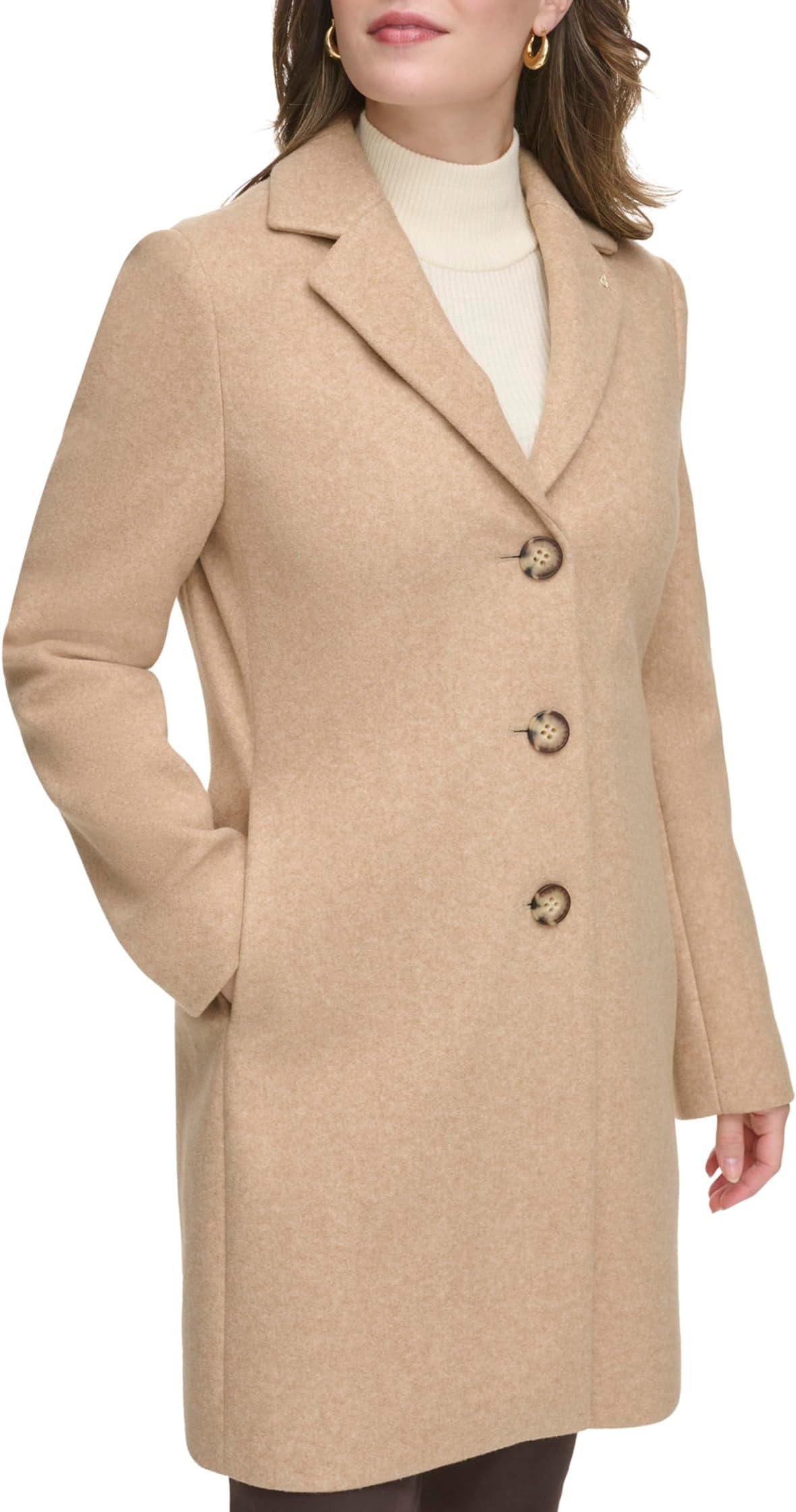 цена Пальто Single Breasted Walker Calvin Klein, цвет Camel