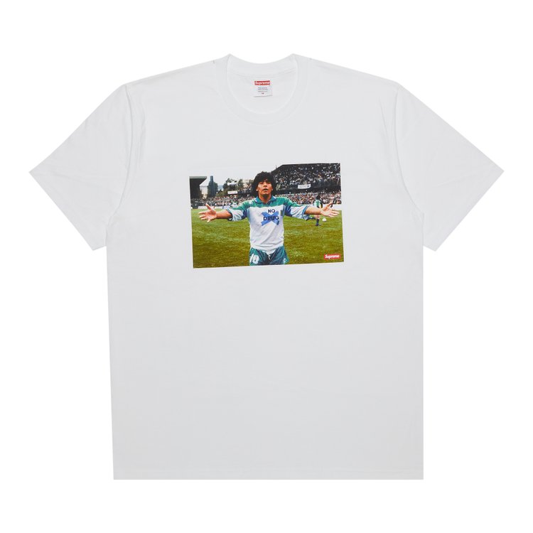 Футболка Supreme Maradona 'White', белый футболка supreme payment white белый