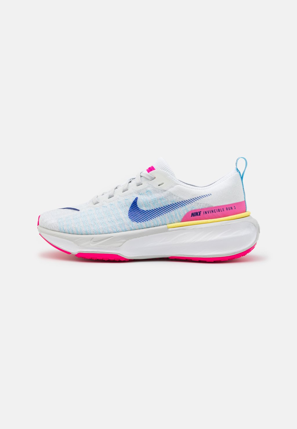 Нейтральные кроссовки ZOOMX INVINCIBLE RUN FK 3 Nike, цвет white/deep royal blue/photon dust/fierce pink/aquarius blue/light laser orange