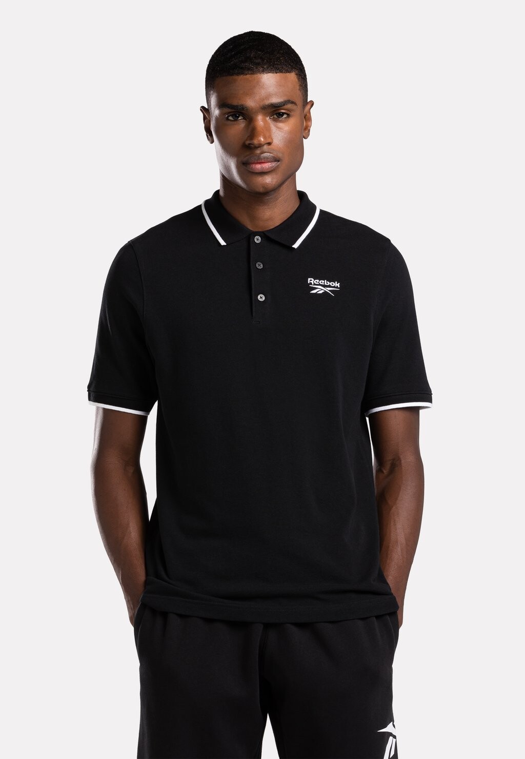 

Поло Short Sleeve Ri Left Chest Logo Reebok, черный