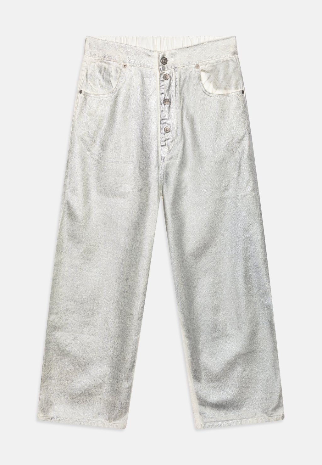 Мешковатые джинсы MM6 Maison Margiela, кремовый