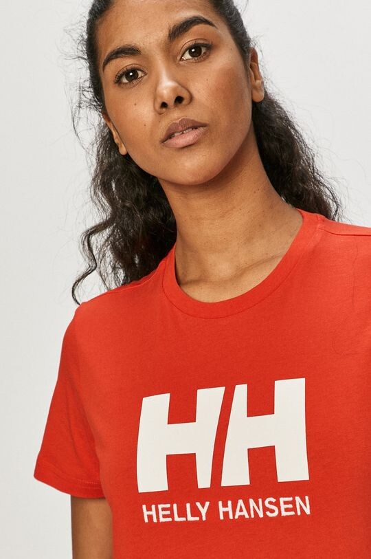 

Хлопковая футболка Helly Hansen, красный