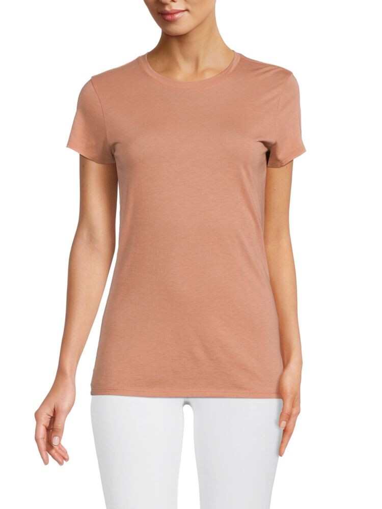 

Однотонная футболка Pima из смесового хлопка Vince, цвет Terra Rose