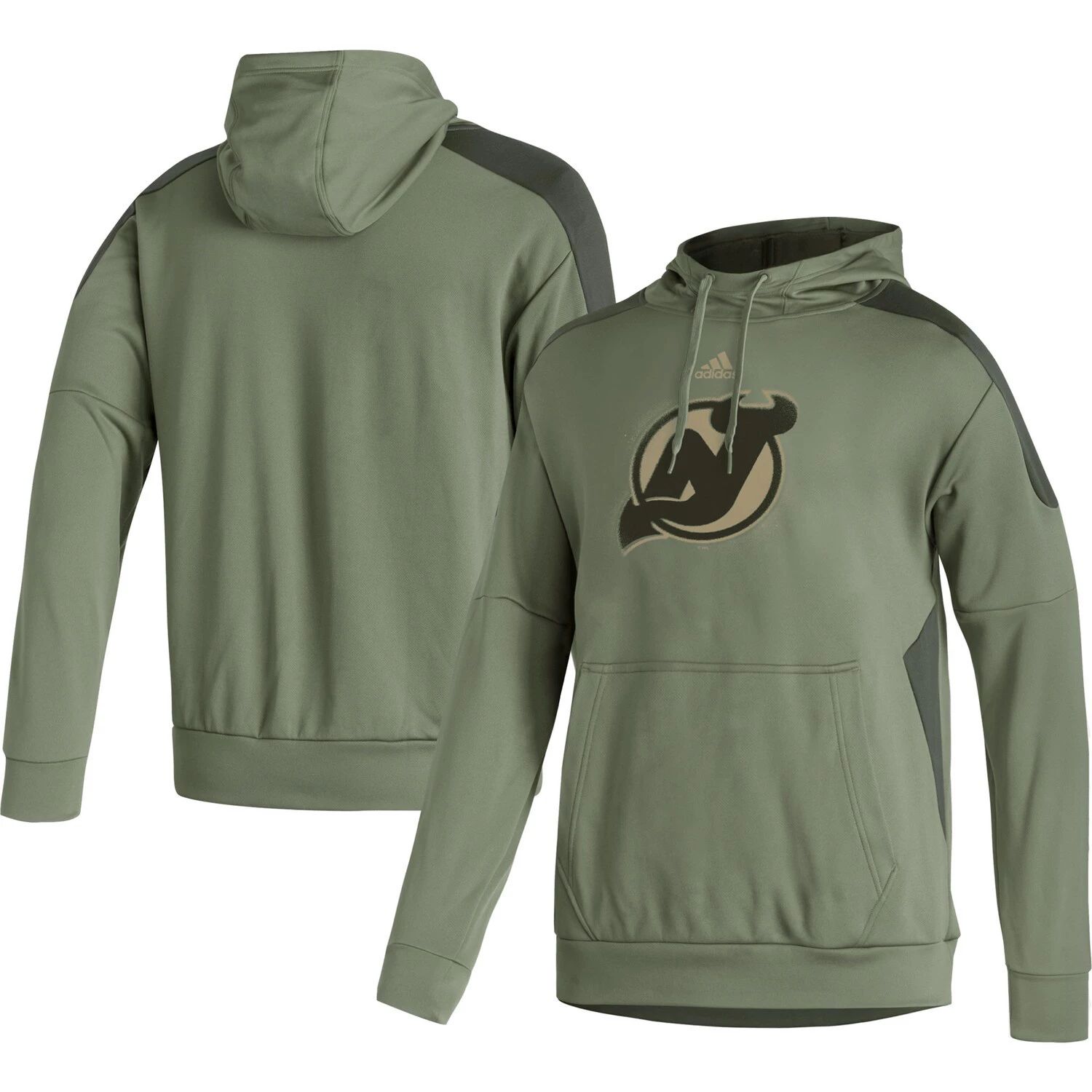 

Мужская толстовка с капюшоном adidas Olive New Jersey Devils Military Appreciation Pullover