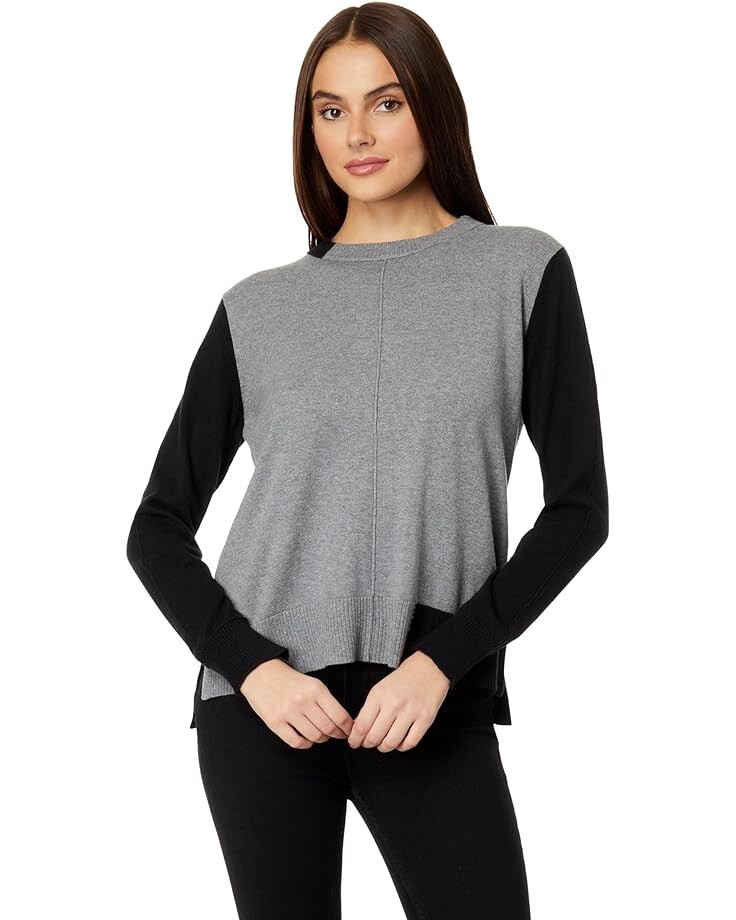 

Свитер Elliott Lauren Chip Off The Old Block Color-Block Crew Neck Sweater, серый