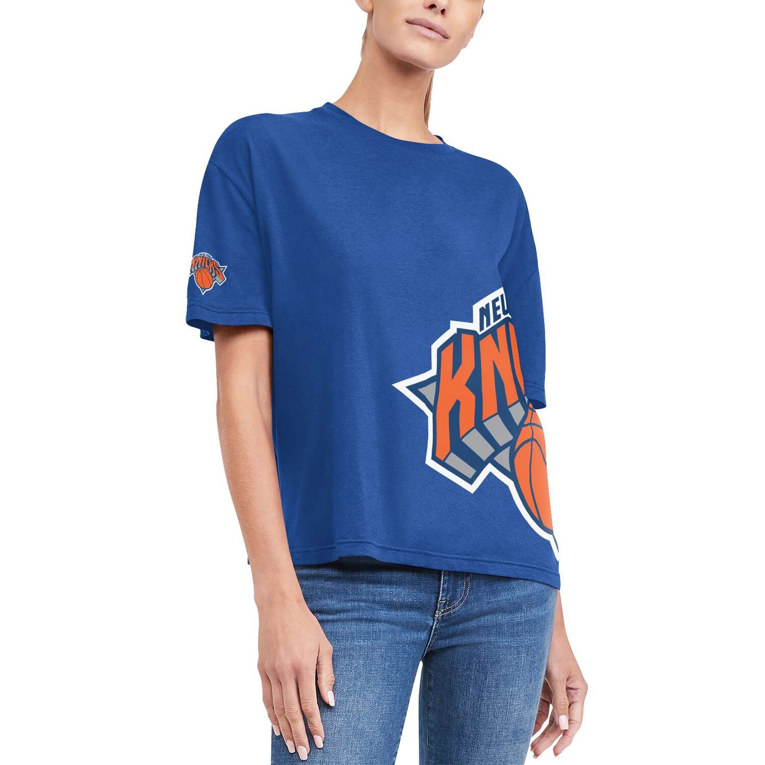 

Женская синяя футболка Tommy Jeans New York Knicks Bianca, Синий