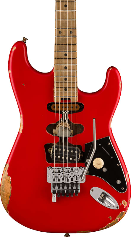 Электрогитара EVH Frankie Relic Series Electric Guitar, Red w/ Gig Bag