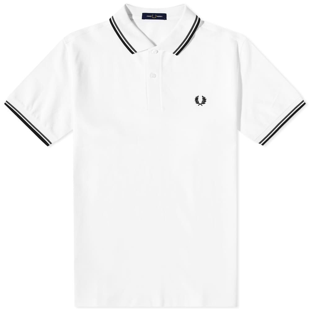 

Рубашка-поло Fred Perry с двумя кончиками, белый