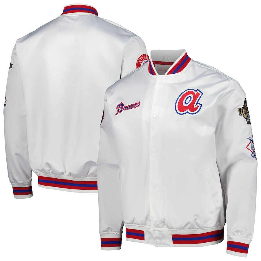 

Куртка Mitchell & Ness Atlanta Braves, белый