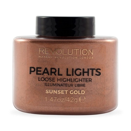 Рассыпчатая пудра-хайлайтер Revolution Pearl Lights Sunset Gold, Makeup Revolution