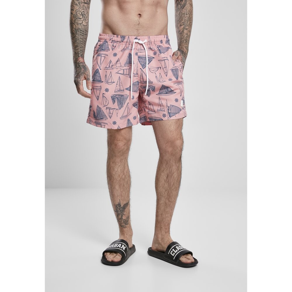 

Шорты Urban Classics Swim Shorts Pattern, розовый