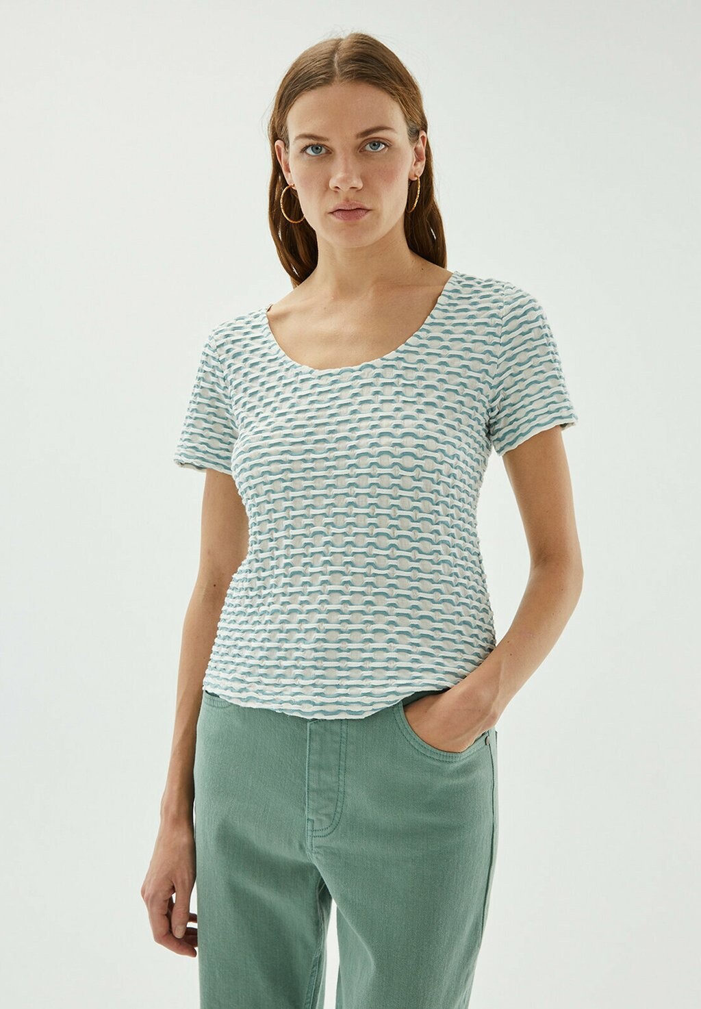 

Футболка с принтом TWO TONE JACQUARD FANTASY System Action, цвет green