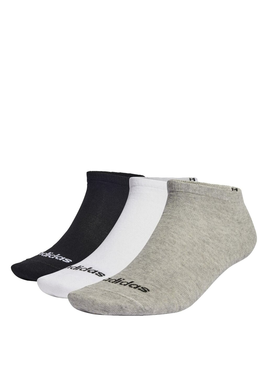 

Носки T LIN LOW 3P Adidas, средний серый вереск белый черный