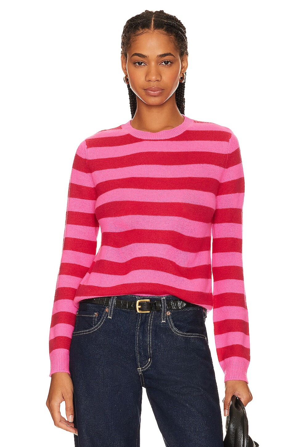 

Свитер JUMPER 1234 Stripe Crew, цвет Hot Pink & Cherry
