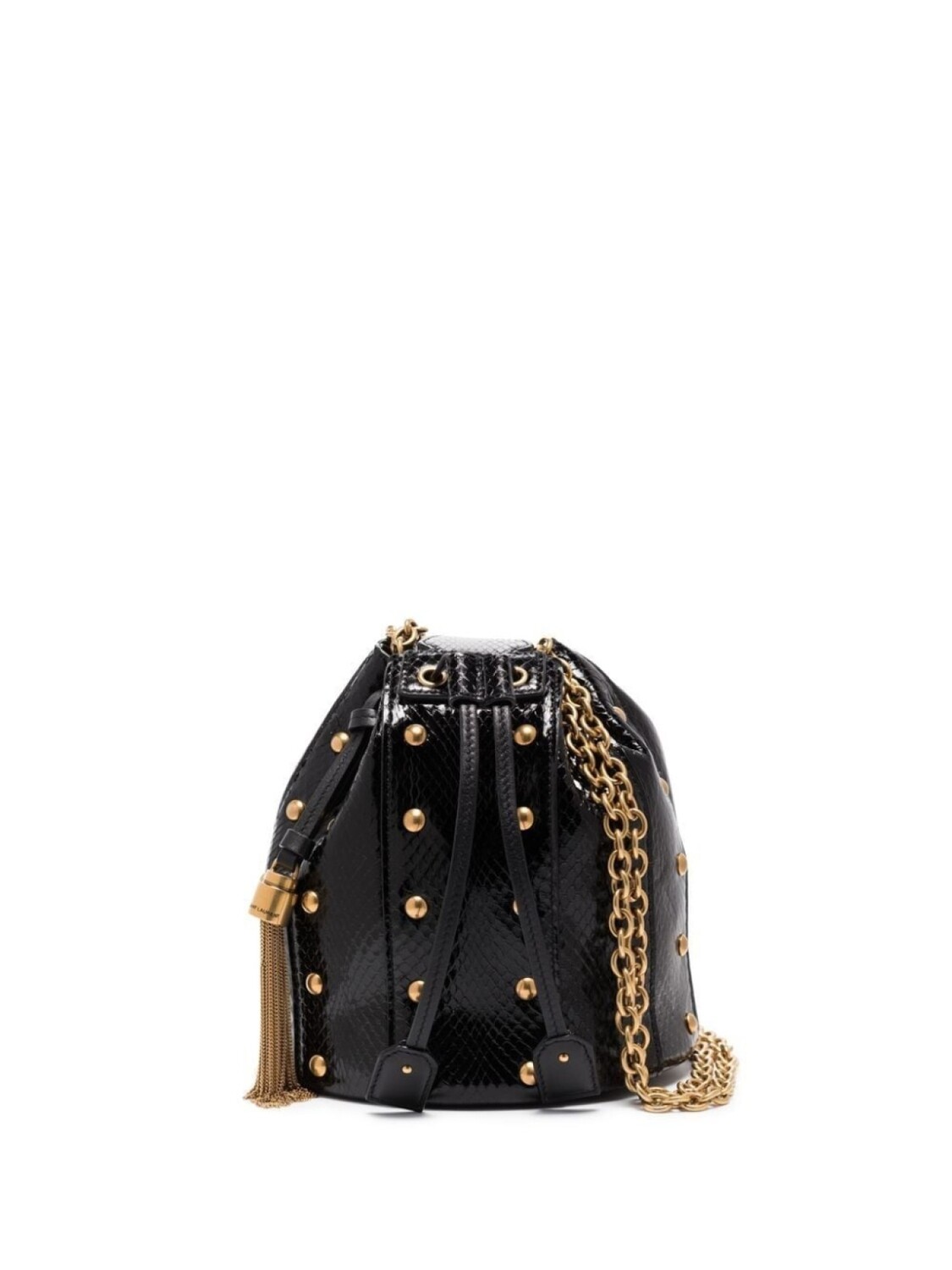 

Saint Laurent сумка-ведро Anja с заклепками, черный