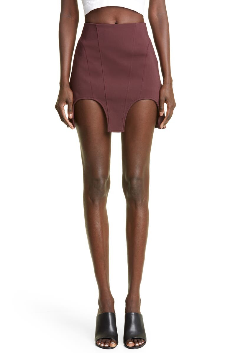 

Мини-юбка из смесового хлопка с двойной аркой DION LEE