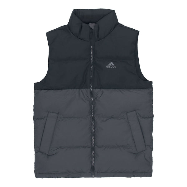 Пуховик adidas Down Vest Outdoor Sports Splicing Black, черный цена и фото