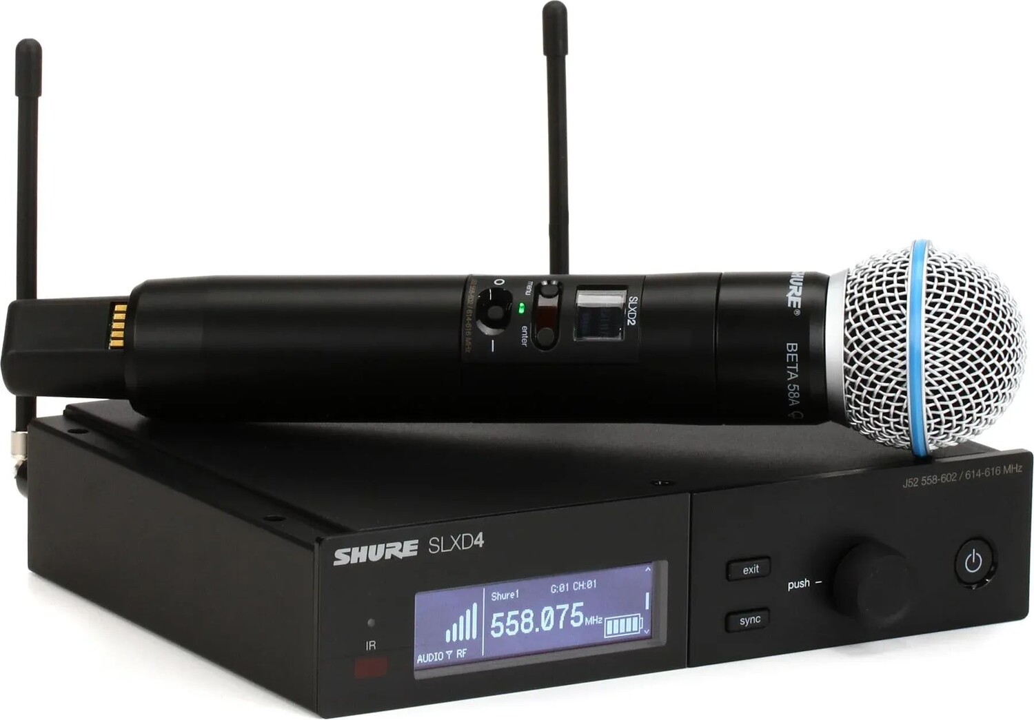 

Цифровая беспроводная портативная микрофонная система Shure SLXD24/B58 — диапазон J52