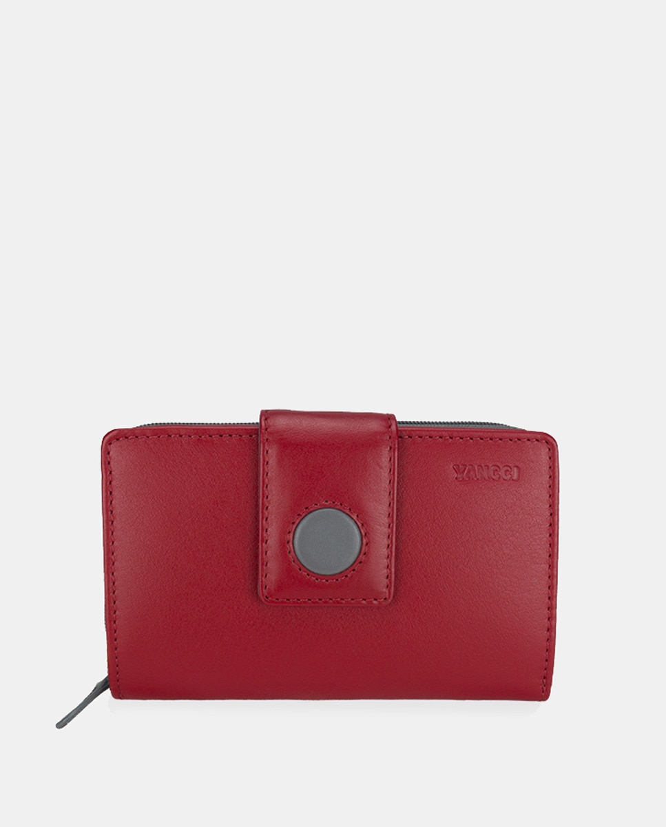 Маленький красный кожаный кошелек с серой кнопкой Yancci, красный кожаный кошелек национальной гвардии украины для мужчин и женщин тонкий бумажник для кредитных карт удостоверений личности короткие коше