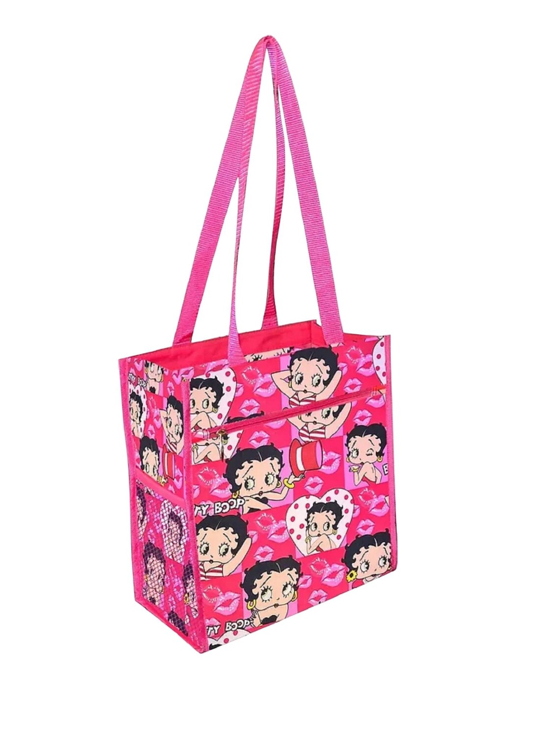 

Розовая разноцветная женская сумка для покупок из полиэстера Betty Boop