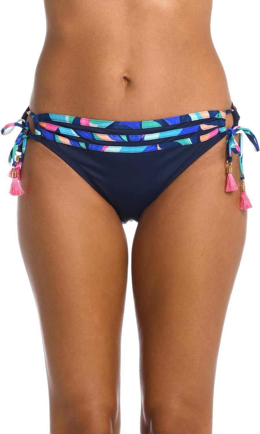 

Купальник La Blanca Painted Leaves Adjustable Loop Hipster, разноцветный