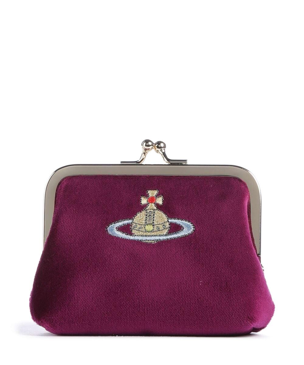 

Бархатный кошелек из хлопка Vivienne Westwood, фиолетовый