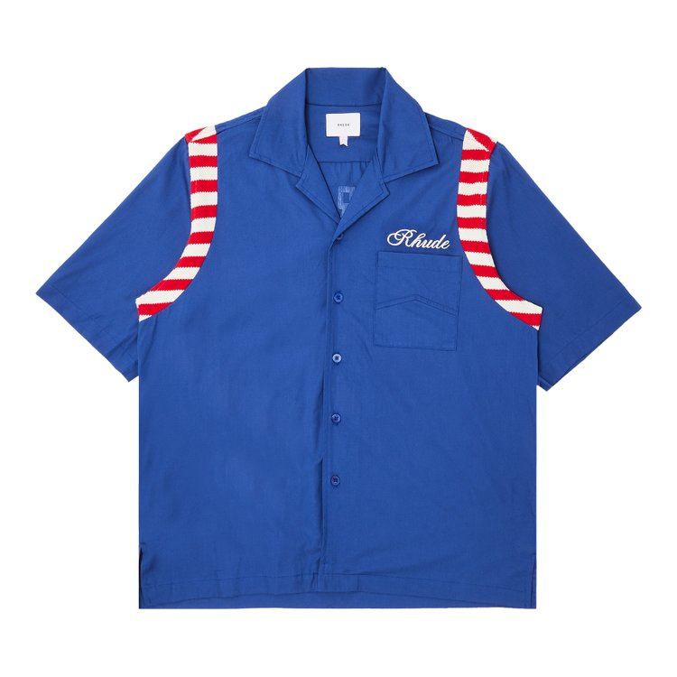 Рубашка Rhude American Spirit Poplin 'Navy', синий