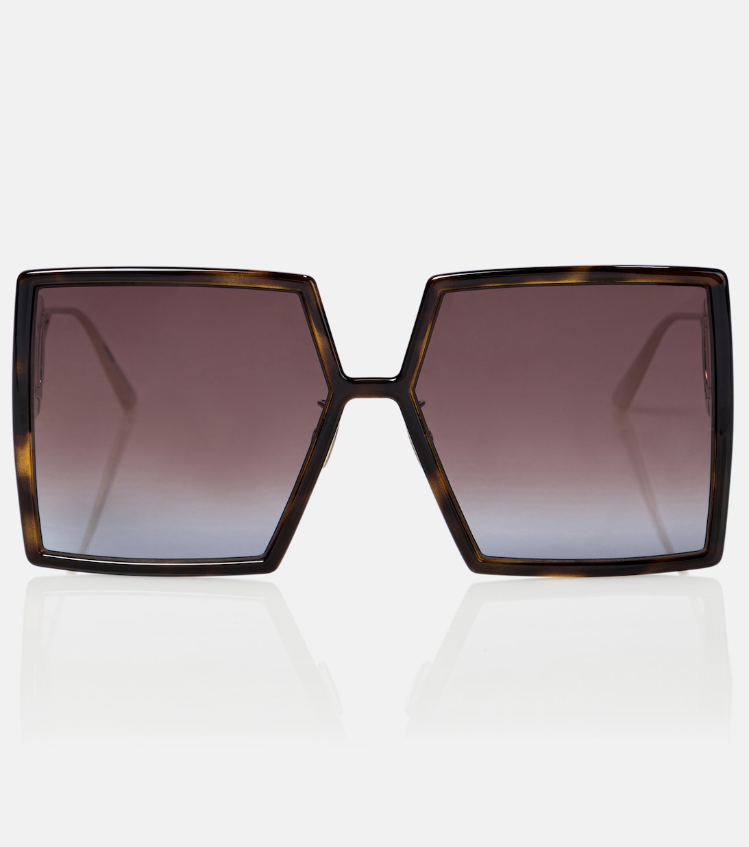 Солнцезащитные очки в массивной оправе 30Montaigne SU Dior Eyewear, коричневый