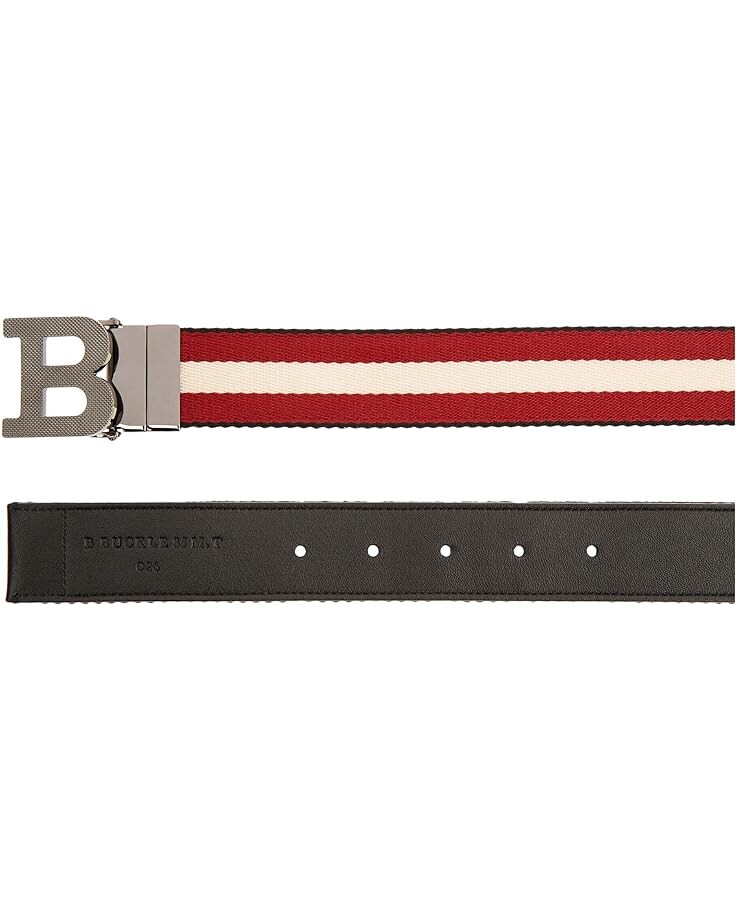 

Ремень Bally B Buckle 35 M.T/26 Belt, цвет Black/Bone/Red