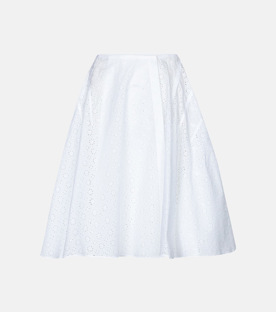 

Мини-юбка из хлопка в технике бродери англез ALAÏA, белый