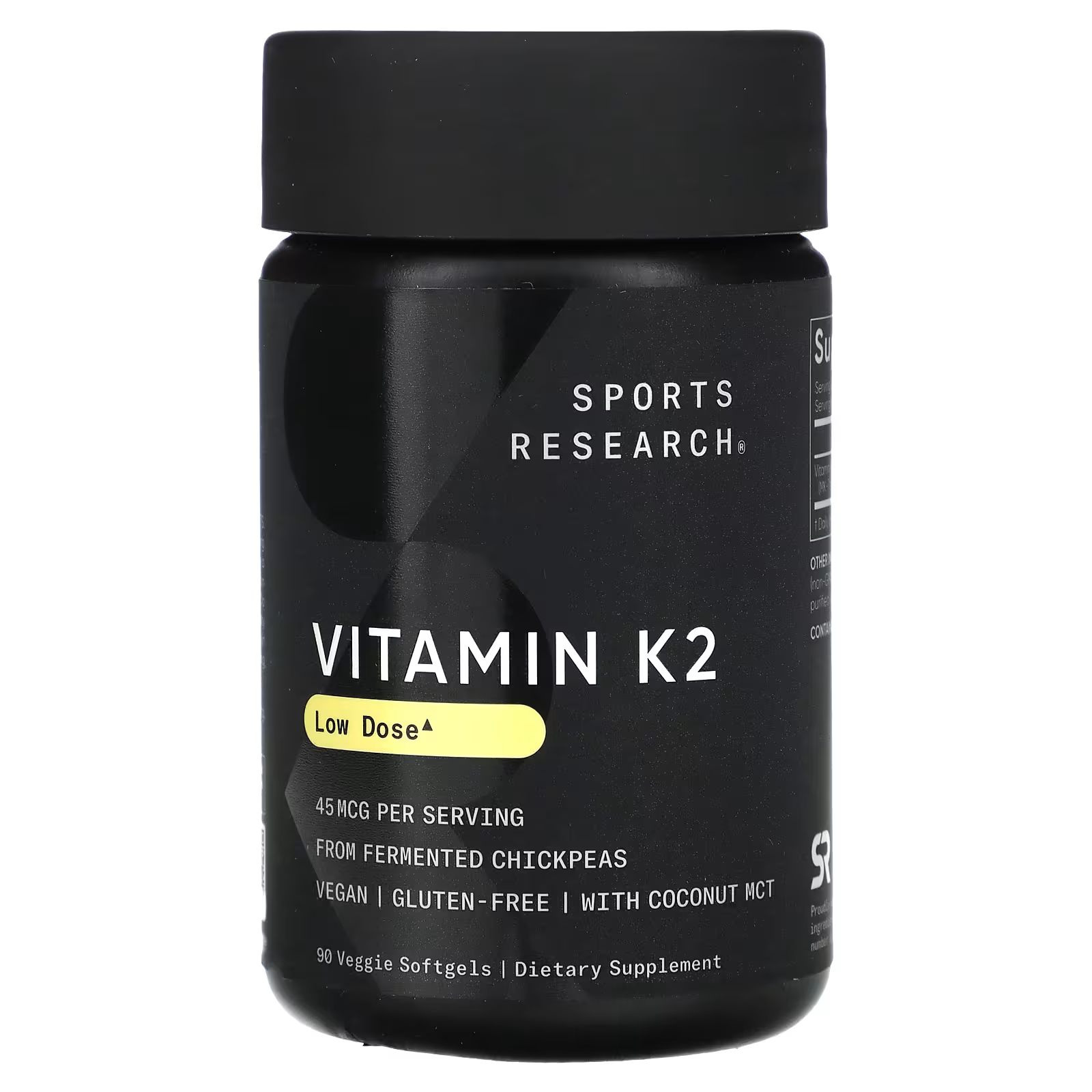 Витамин К2 Sports Research 45 мкг, 90 растительных мягких таблеток витамин к2 мк 7 carlson 45 мкг 180 мягких таблеток