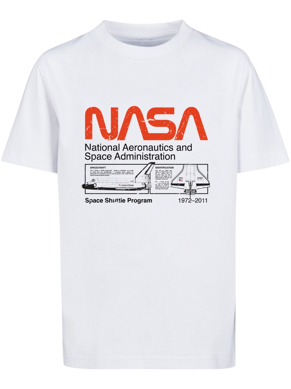 Рубашка F4Nt4Stic NASA Classic Space Shuttle White, белый цена и фото