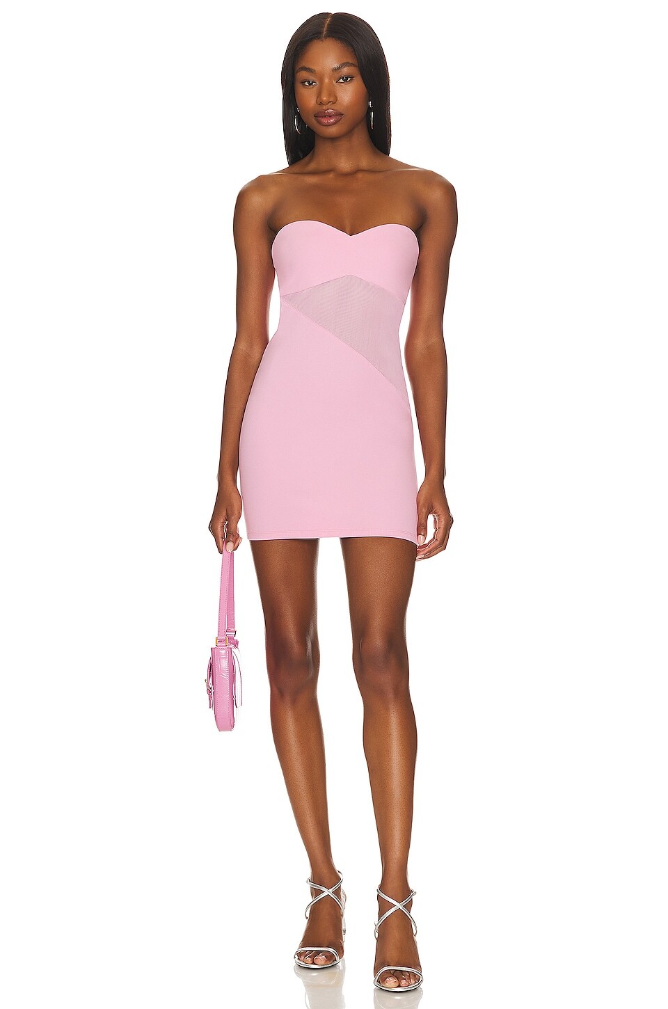 

Платье мини Victor Glemaud Strapless, розовый