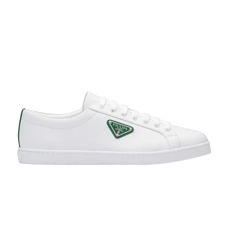 

Кроссовки Prada Brushed Leather Sneaker 'White Green', белый