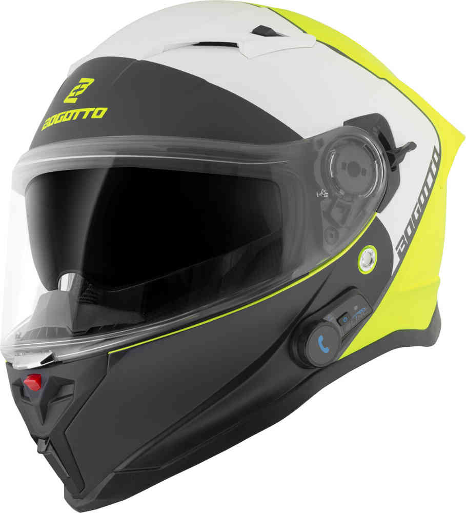 H153 BT SPN Bluetooth-шлем Bogotto, матовый черный/желтый визор bogotto b st