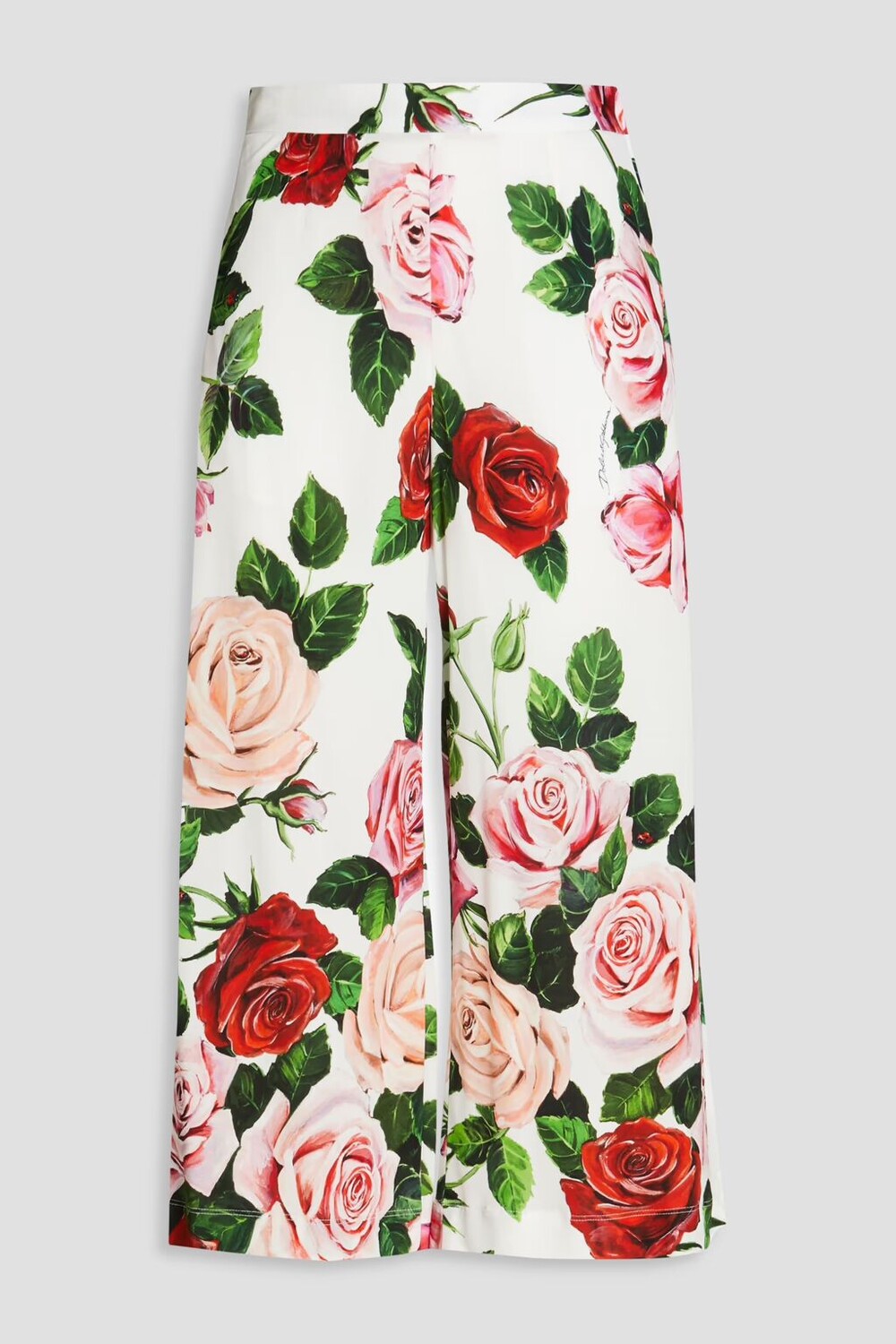 

Креп-кюлоты с цветочным принтом Dolce & Gabbana, белый