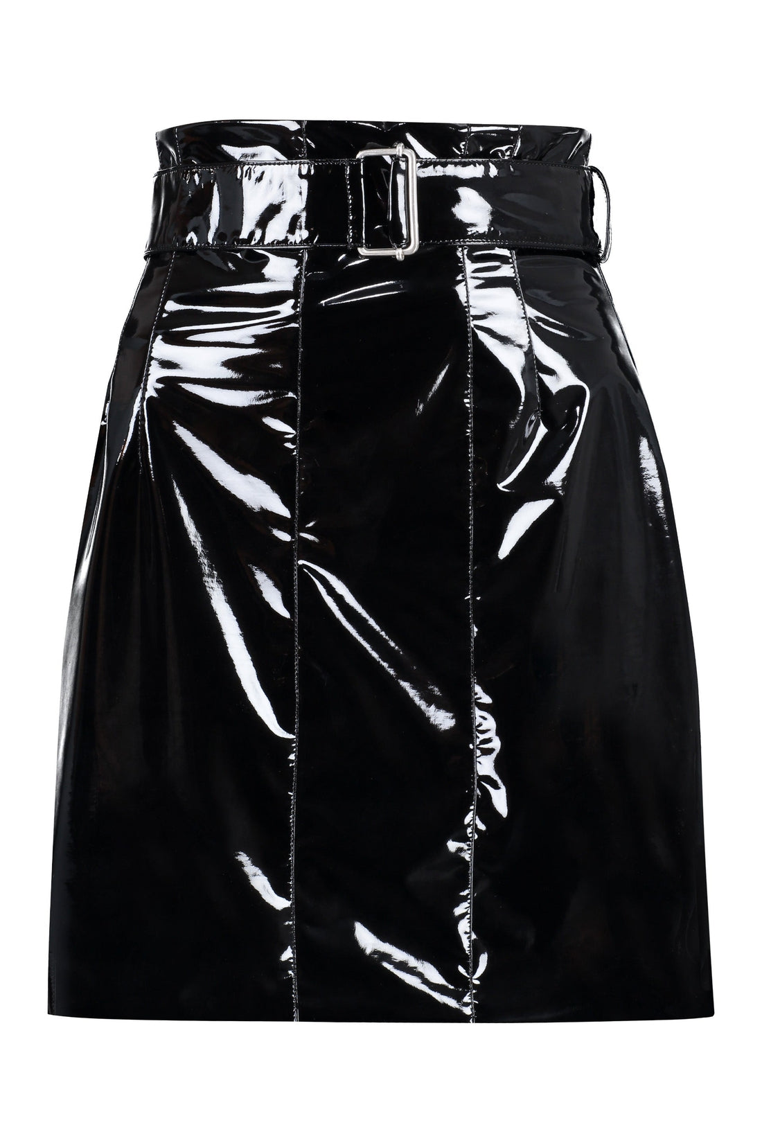 Виниловая мини-юбка Philosophy di Lorenzo Serafini, черный