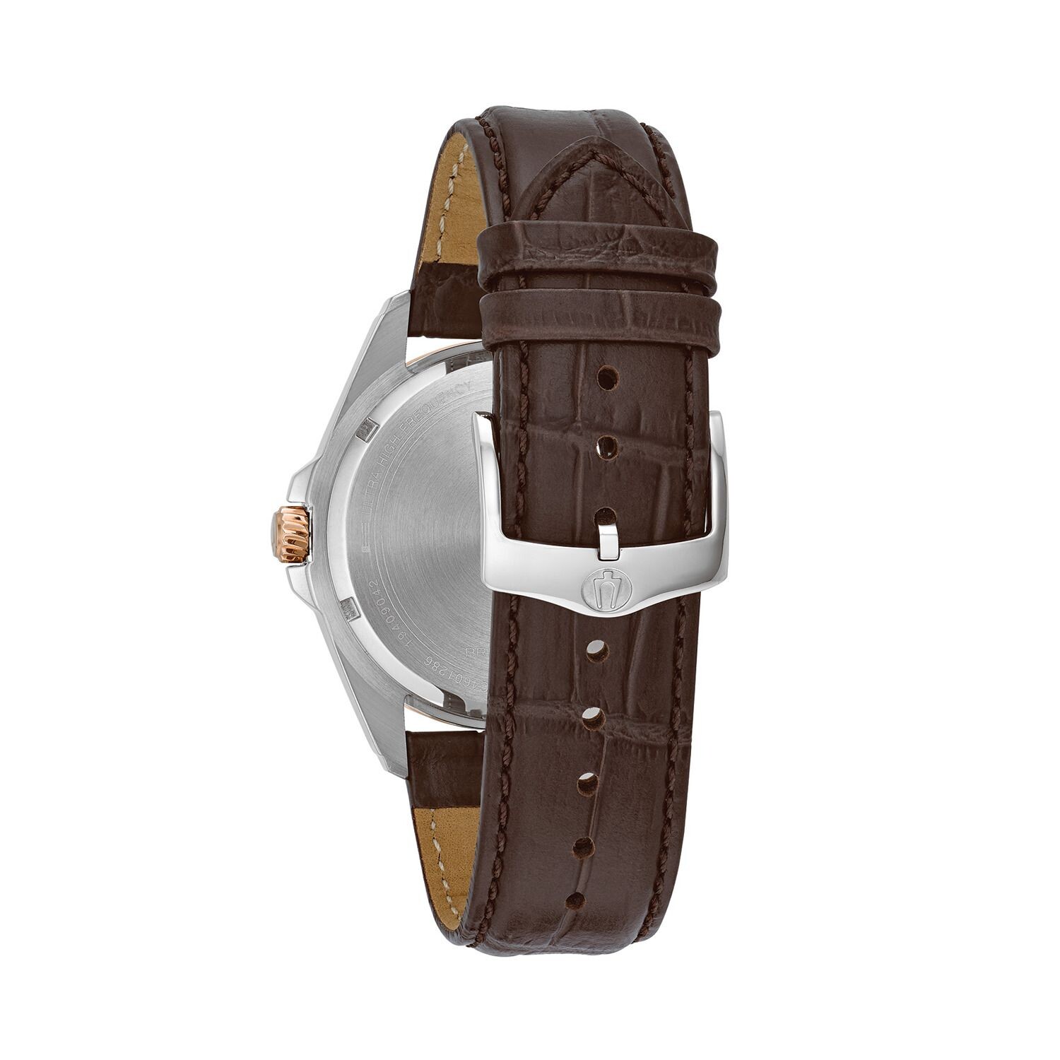

Мужские классические часы с коричневым кожаным ремешком — 98B347 Bulova