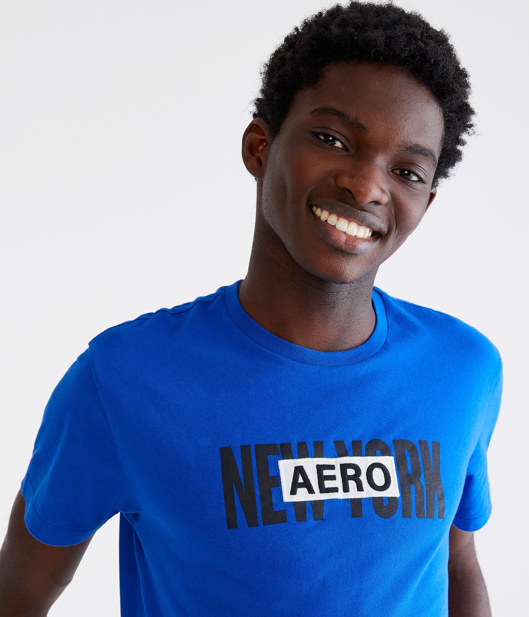 

Футболка с графическим логотипом Aero New York Box и аппликацией Aeropostale, синий